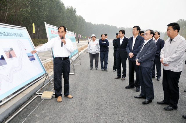 市領導到減河濱河東路檢查指導工作